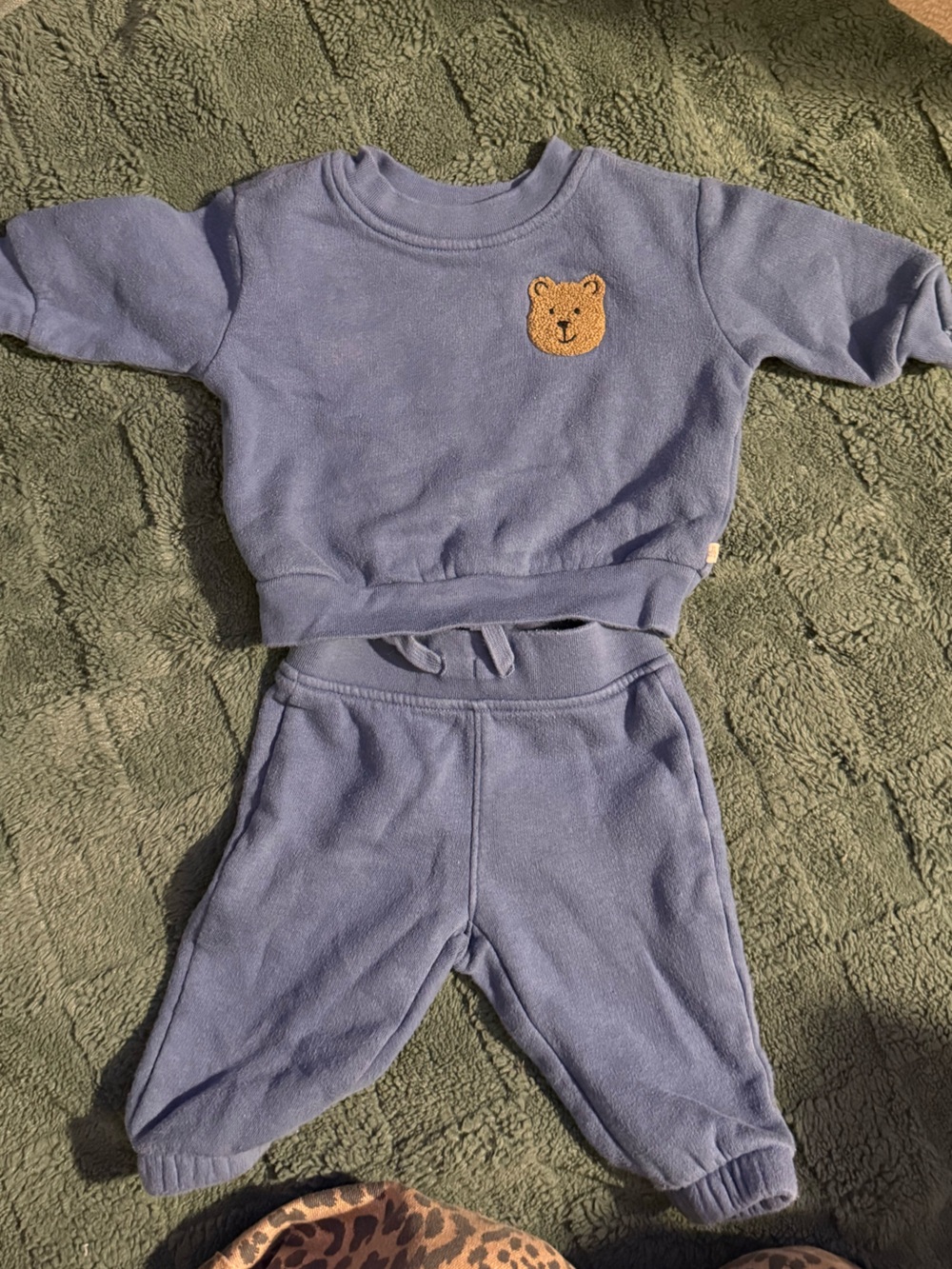 GAP Blue Kids Sweatshirt Set with Teddy Patch